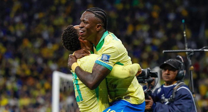 Vini Jr. presenteia Ancelotti com vitória sobre Paraguai e Brasil garante vaga na Copa do Mundo