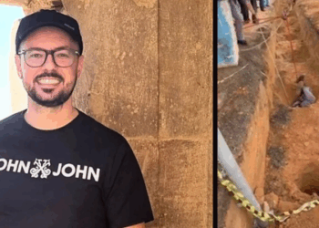 Empresário encontrado morto em obra no Autódromo de Interlagos teria sido asfixiado durante briga. Polícia investiga homicídio e analisa imagens e material genético.