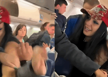 Agressora identificada como Leanna Perry, artista de Nova York, ataca passageira brasileira em voo nos EUA. Vídeo mostra ofensas gordofóbicas, racistas e tentativa de contenção por outros passageiros.