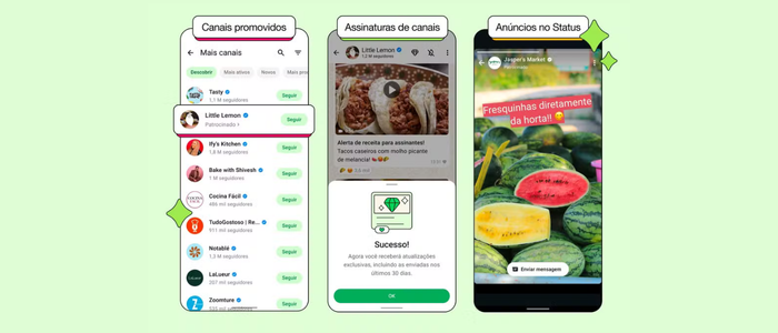 WhatsApp anuncia que vai exibir anúncios na aba "Atualizações" e liberar canais pagos com conteúdo exclusivo. Conversas continuam privadas, segundo a empresa.