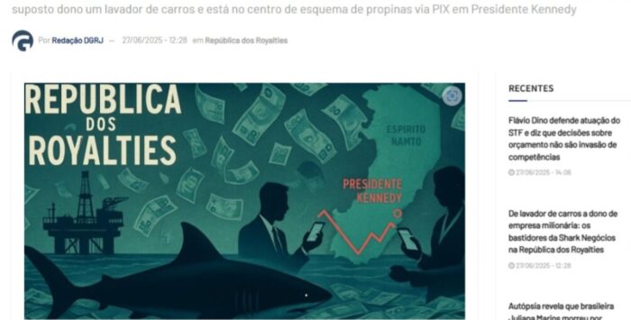 Série República dos Royalties expõe esquema milionário de corrupção em Presidente Kennedy e inércia dos órgãos de controle