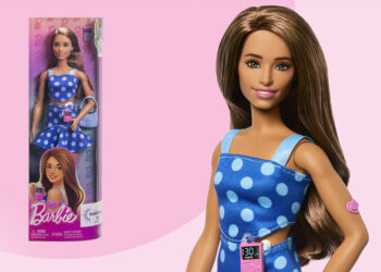 Mattel apresenta nova Barbie diabética com monitor de glicose e bomba de insulina. A iniciativa promove inclusão, representatividade e conscientização sobre o diabetes tipo 1.