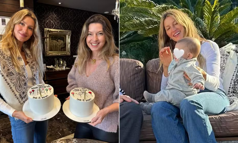 Gisele Bündchen publica registros íntimos de aniversário na Serra Gaúcha com filhos, incluindo raras imagens do caçula River, e homenageia a mãe.