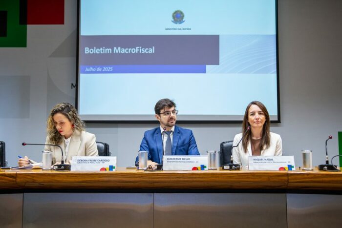 Boletim Macrofiscal de julho prevê alta no crescimento do PIB e recuo da inflação em 2025. Documento também avalia impacto limitado das tarifas dos EUA sobre exportações brasileiras.