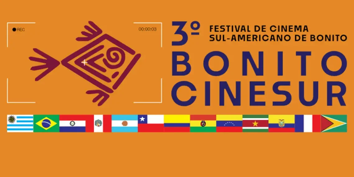 Festival CineSur 2024 exibe filmes de nove países da América do Sul em Bonito (MS), com foco em diversidade cultural e sustentabilidade. Evento gratuito acontece de 25 de julho a 2 de agosto.