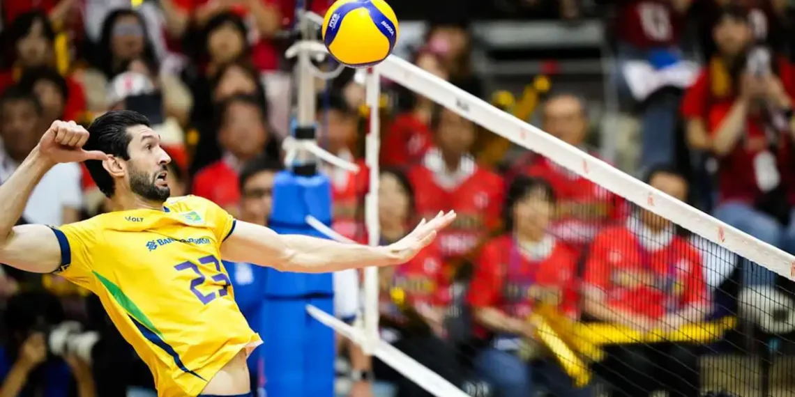 Com vitória sobre o Japão por 3 sets a 0, o Brasil garante vaga antecipada nas quartas da Liga das Nações de Vôlei Masculino. Seleção ainda enfrenta Turquia e Alemanha em Chiba, no Japão.