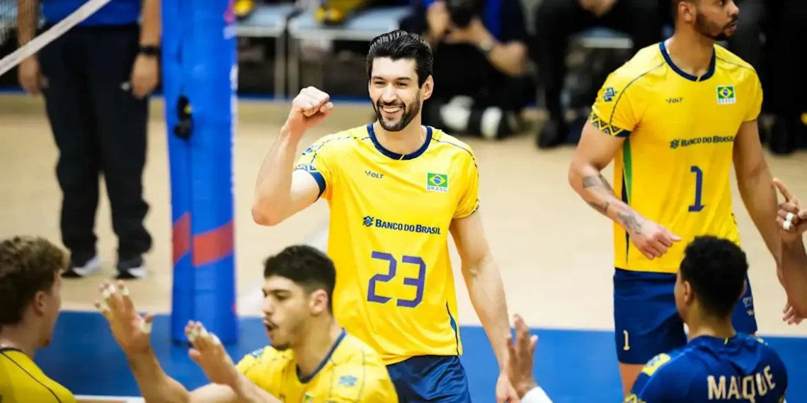 A seleção brasileira masculina de vôlei venceu a Argentina por três sets a um na Liga das Nações, manteve a liderança e se prepara para enfrentar o Japão na próxima rodada.