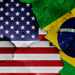 Brasil ocupa a 15ª posição entre os parceiros dos EUA, enquanto os americanos são o segundo maior parceiro brasileiro. Superávit comercial favorece os EUA desde 1997, com destaque para o setor energético e aeronáutico.