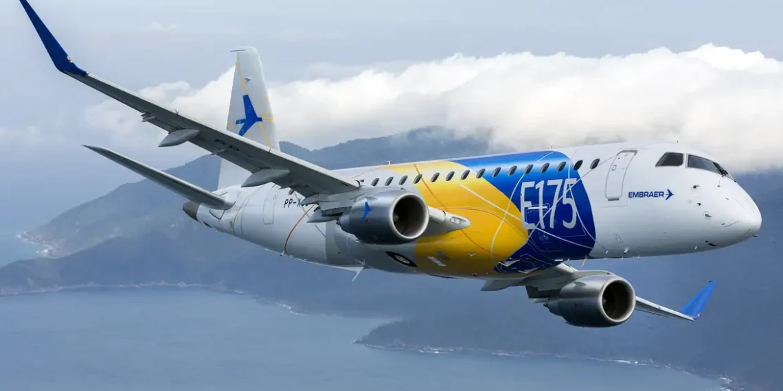 Embraer é excluída da tarifa de 50% imposta pelos EUA a produtos brasileiros. Empresa celebra medida e ações sobem quase 11%. Tarifaço de Trump alegou perseguição política no Brasil.