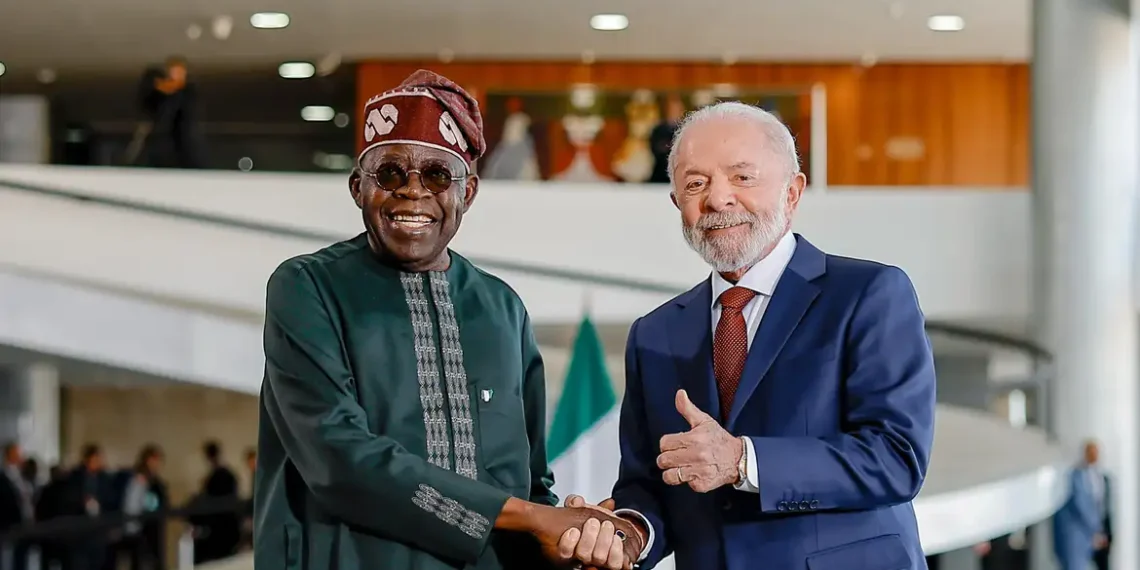 Lula recebeu o presidente da Nigéria, Bola Tinubu, e anunciou acordos para ampliar o comércio entre Brasil e Nigéria. Cooperação envolve agricultura, petróleo, ciência, tecnologia e voo direto São Paulo-Lagos.