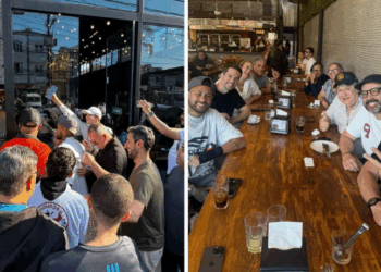 Neymar promove almoço com funcionários do Santos em churrascaria no litoral paulista, agradece apoio dos bastidores e se prepara para duelo contra o Juventude pelo Brasileirão.
