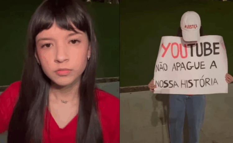 Bel para Meninas protesta em São Paulo após remoção de seu canal no YouTube por “adultização”.