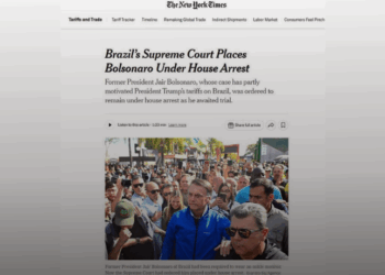 Imprensa dos EUA e Europa expõe investigações sobre Bolsonaro, com denúncias de conspiração, desrespeito à Justiça e ameaça à democracia brasileira.