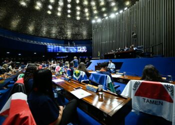 Programa Jovem Senador 2025 termina com a aprovação de três propostas: selo socioambiental, rotulagem de ultraprocessados e criação do Vale Livro. Textos seguem para análise no Senado.