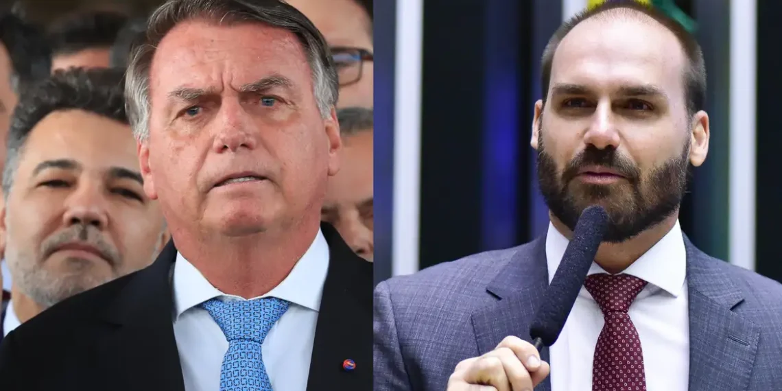 A Polícia Federal indiciou Jair Bolsonaro e Eduardo Bolsonaro por coação no processo e tentativa de golpe contra a democracia. STF julgará ex-presidente em setembro.