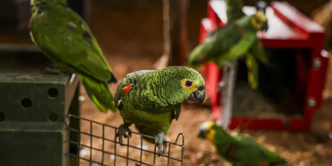 Polícia resgata 90 aves silvestres vítimas de tráfico e maus-tratos na Serra de Petrópolis. Trinca-ferros seriam vendidos em feira ilegal no RJ.