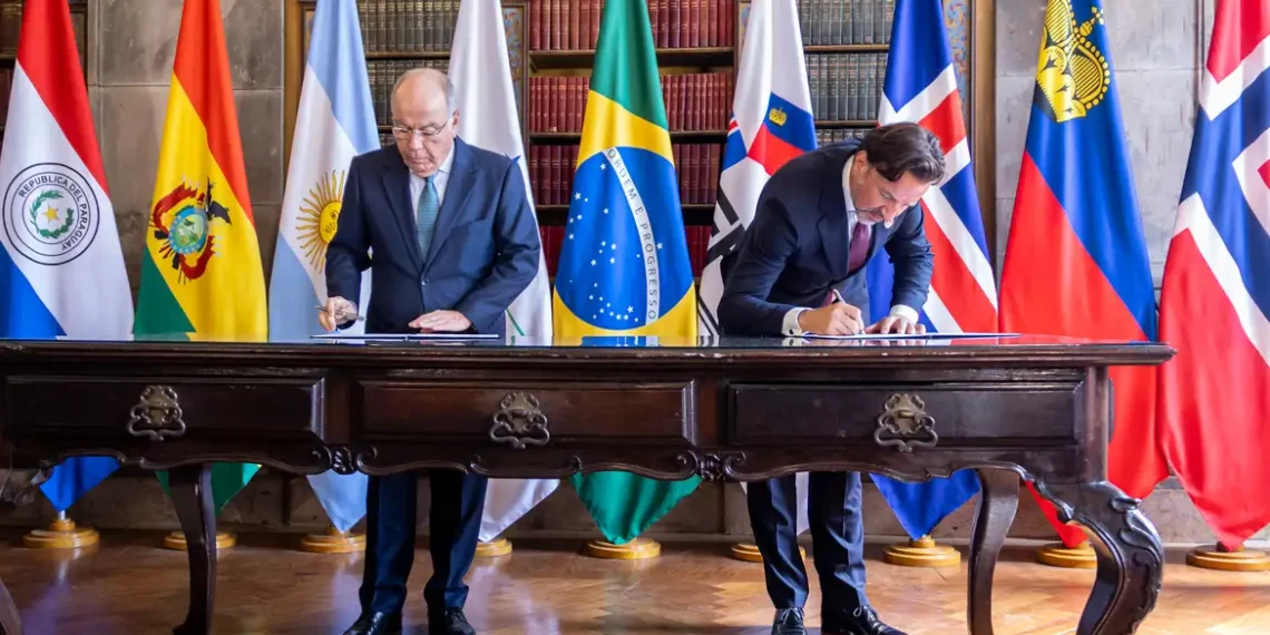 Mercosul assinou acordo de livre comércio com Suíça, Noruega, Islândia e Liechtenstein. Parceria com a Efta cria mercado de US$ 4,39 trilhões e reforça integração econômica.