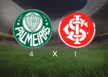 Palmeiras atropela o Internacional por 4 a 1 com três gols de Vitor Roque, sobe provisoriamente para vice-liderança do Brasileirão e se prepara para enfrentar River Plate na Libertadores.