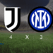 Juventus vence Inter de Milão por 4 a 3 em partida com sete gols no Campeonato Italiano. Khephren e Marcus Thuram marcam, mas Adzic garante triunfo para o time de Turim.