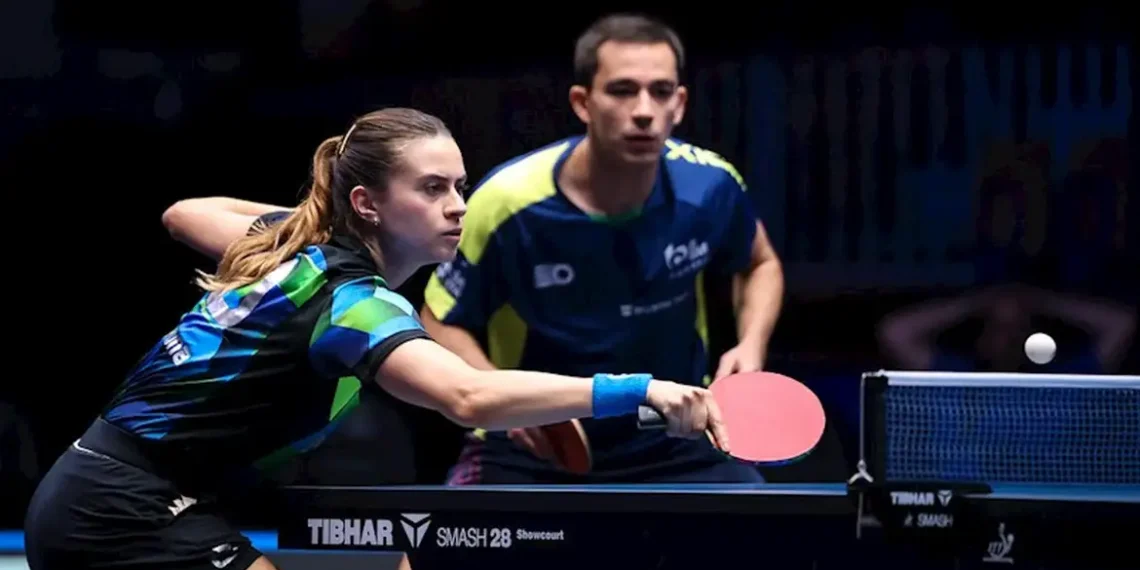 Hugo Calderano e Bruna Takahashi avançam à final de duplas mistas no Pan-Americano de tênis de mesa e disputam o título contra Porto Rico.