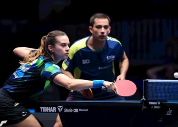 Hugo Calderano e Bruna Takahashi avançam à final de duplas mistas no Pan-Americano de tênis de mesa e disputam o título contra Porto Rico.