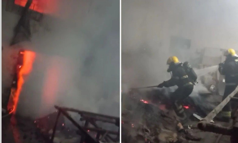 Fogo atinge galpão da Unidos da Piedade e provoca perdas no barracão de alegorias no ES