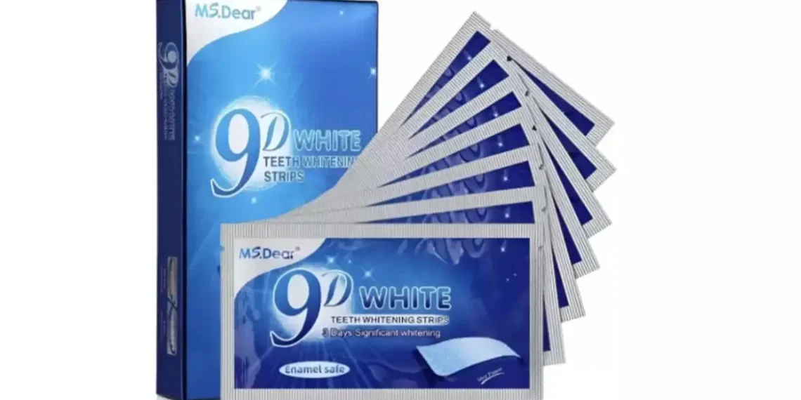 Anvisa proíbe comercialização da fita 9D White Teeth Whitening Strips para clareamento dental por falta de registro e risco à saúde.