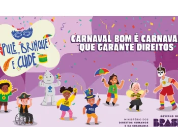 MDHC lança campanha nacional para reforçar a proteção de crianças e adolescentes durante o Carnaval e incentivar denúncias de violações pelo Disque 100.
