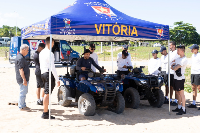 Guarda Civil Municipal de Vitória amplia capacitação para uso de quadriciclos nas praias e reforça a segurança durante a temporada de verão.
