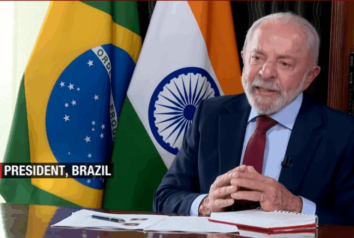 Em entrevista à India Today TV, Lula defende regulação global e rígida da inteligência artificial, fortalecimento da ONU, papel do BRICS e ampliação da parceria Brasil-Índia.