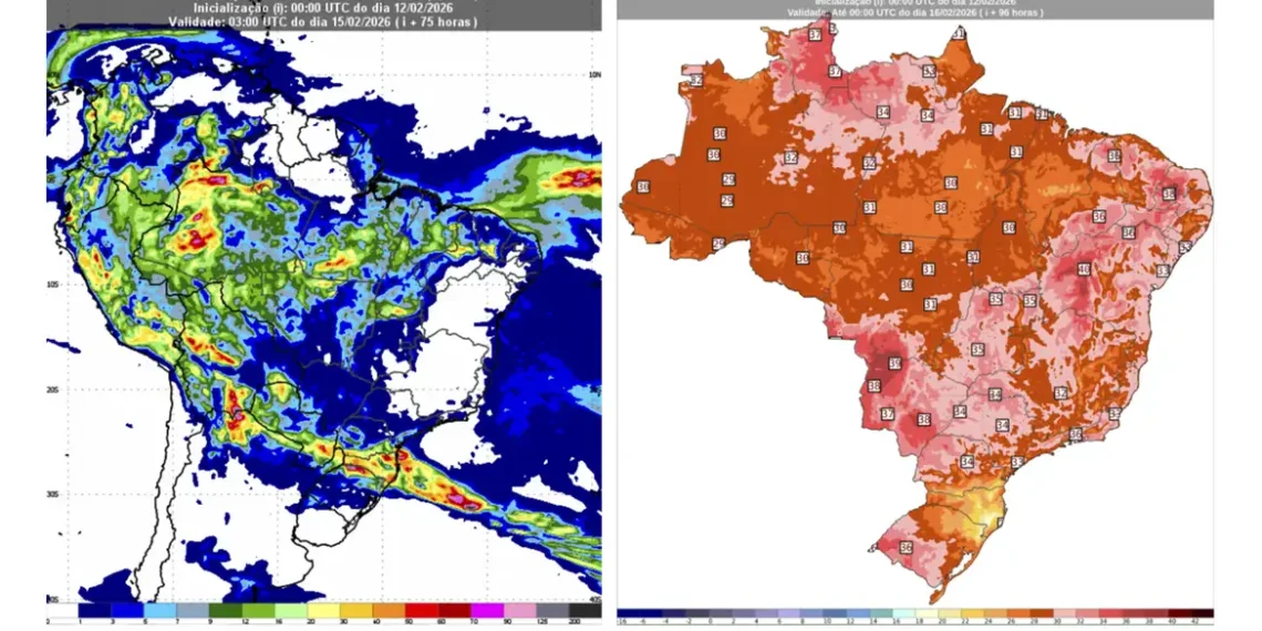 Previsão do tempo para o Carnaval aponta calor e chuvas isoladas em grande parte do Brasil, com risco de tempestades no Sul e recomendações de segurança para foliões.