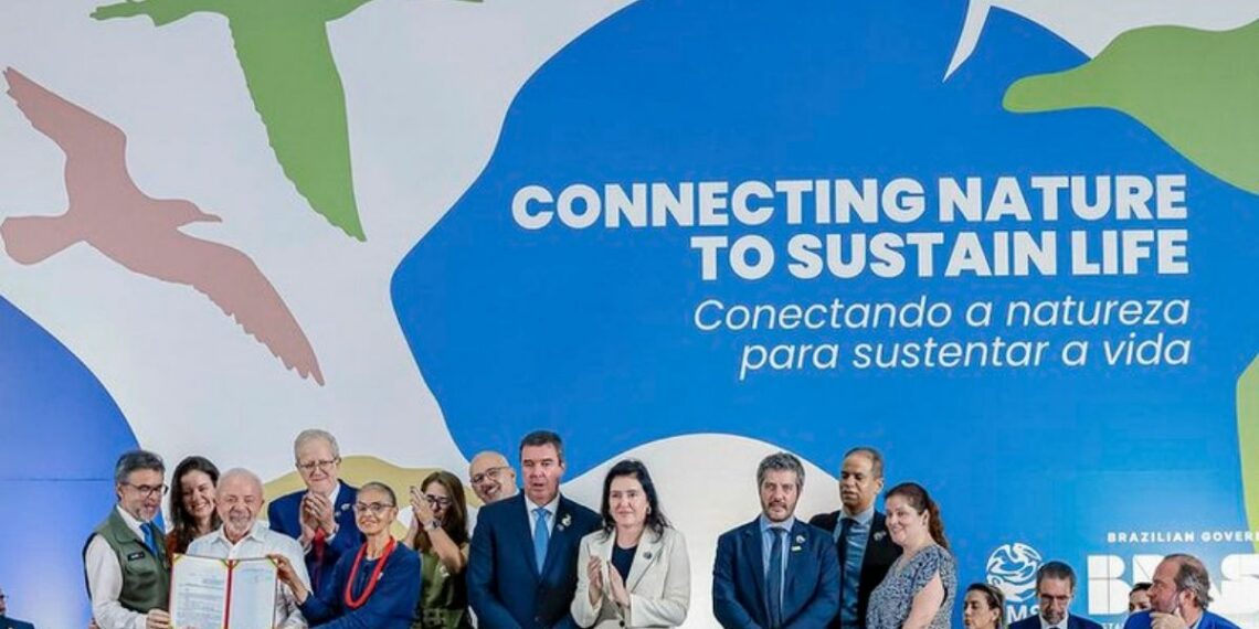 Lula e Marina Silva defendem multilateralismo e anunciam medidas ambientais durante COP15 da ONU no Brasil.