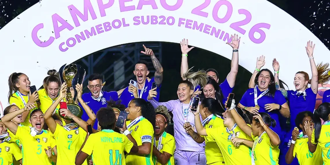 Seleção Feminina Sub-20 vence a Venezuela por 2 a 0, conquista o Sul-Americano pela 11ª vez e garante vaga no Mundial da Polônia.