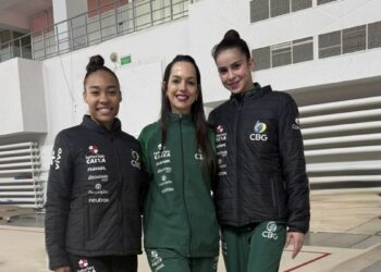 As ginastas capixabas Geovanna Santos e Sofia Madeira participam da etapa da Copa do Mundo de Ginástica Rítmica em Tashkent, no Uzbequistão, representando o Brasil com apoio do Bolsa Atleta.