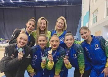 Brasil conquista prata na Copa do Mundo de ginástica rítmica em Baku e mantém bom desempenho na temporada internacional.