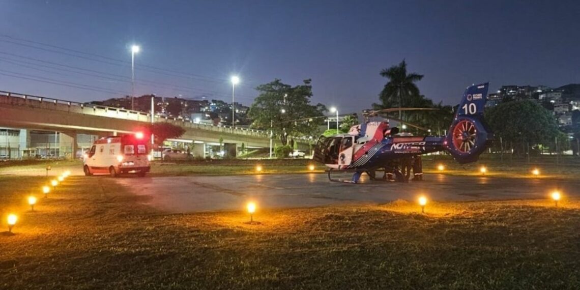 Heliponto da Rodoviária de Vitória volta a operar à noite após reparos na iluminação, garantindo suporte a resgates e transporte de pacientes.