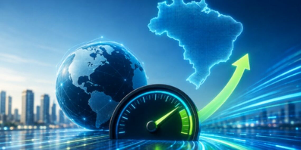 Brasil alcança 26ª posição em ranking mundial de internet fixa e fica entre os cinco países com internet móvel mais rápida do mundo.