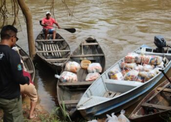 ICMBio e Ministério do Desenvolvimento Social concluíram a entrega de 24 mil cestas básicas para comunidades da Amazônia afetadas pela seca extrema de 2025 em 21 Unidades de Conservação federais.