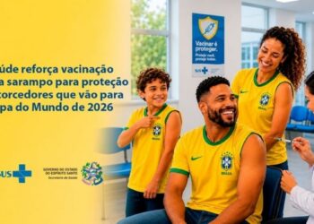Sesa orienta capixabas que viajarão para a Copa do Mundo de 2026 a atualizarem a vacinação contra o sarampo antes do embarque para os países-sede do torneio.