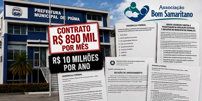 CONTRATO MILIONÁRIO DA EDUCAÇÃO ESPECIAL EM PIÚMA É ALVO DE DENÚNCIAS, QUESTIONAMENTOS TÉCNICOS E INVESTIGAÇÃO DO MPES