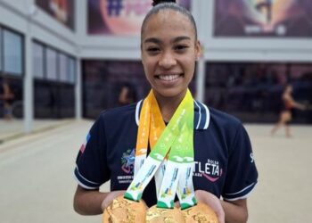 A ginasta capixaba Geovanna Santos representa o Brasil na etapa da Copa do Mundo de Ginástica Rítmica, em Pequim, na China. Atleta busca medalhas e avanço no ranking mundial.