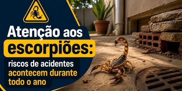 Espírito Santo registrou 2.249 acidentes com escorpiões entre janeiro e maio. Especialistas alertam para riscos durante todo o ano e orientam sobre prevenção e atendimento.