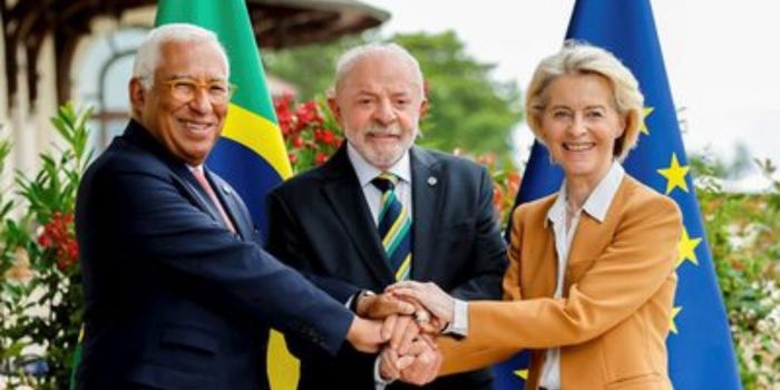 Lula se reúne com líderes da União Europeia durante o G7 e debate restrições a produtos brasileiros, além de avanços no acordo Mercosul-UE.