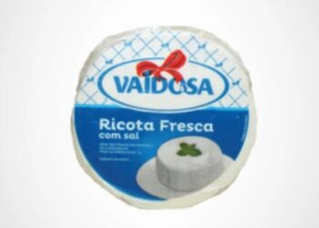 Anvisa suspende venda e consumo da Ricota Fresca Vaidosa e determina recolhimento dos lotes 148, 153, 166 e 167 em todo o Brasil.