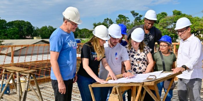 Nova Unidade de Saúde do Bairro República, em Vitória, alcança 20% das obras e ampliará atendimentos de 12 mil para 35 mil por ano.