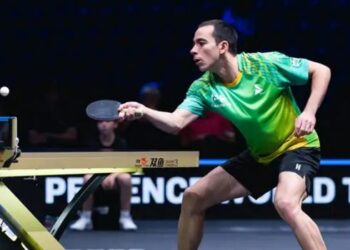 Hugo Calderano vence Maharu Yoshimura por 3 a 1 e avança às oitavas do Europe Smash, em Malmö, na Suécia.