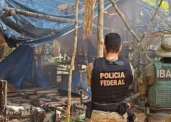 Operação Fortuna destrói estrutura de garimpo ilegal na Terra Indígena Sete de Setembro durante ação da PF e do Ibama.