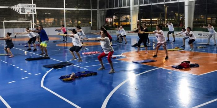 Ginásio Hamilton Azevedo Rebello volta a receber aulas de ginástica em Vitória. Projeto da Semesp está com vagas abertas para novos participantes.