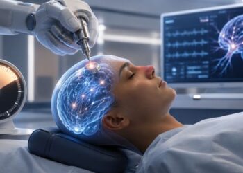 Pesquisadores chineses testam interfaces cérebro-computador implantadas por vasos sanguíneos para ampliar autonomia de pessoas com paralisia.