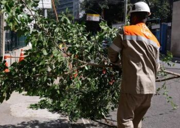 Rio de Janeiro suspende aulas municipais após alerta de ventos fortes. Rajadas podem passar de 90 km/h até domingo.
